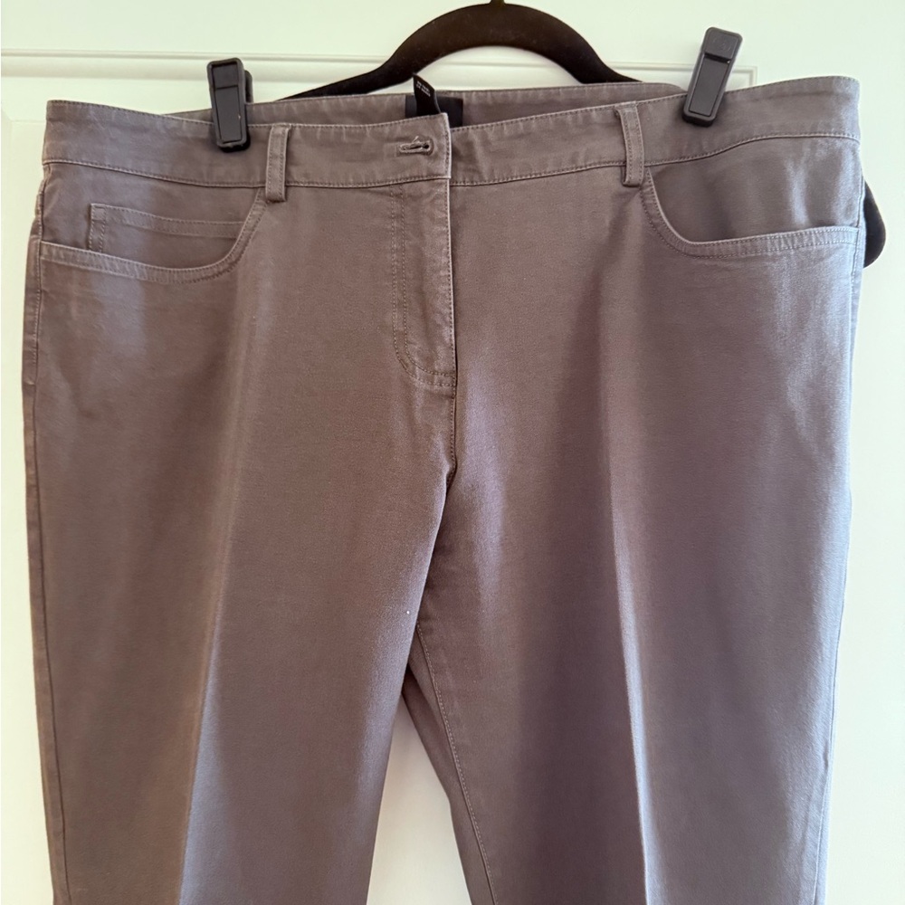 Eileen Fisher Straight Leg Mocha Pants.